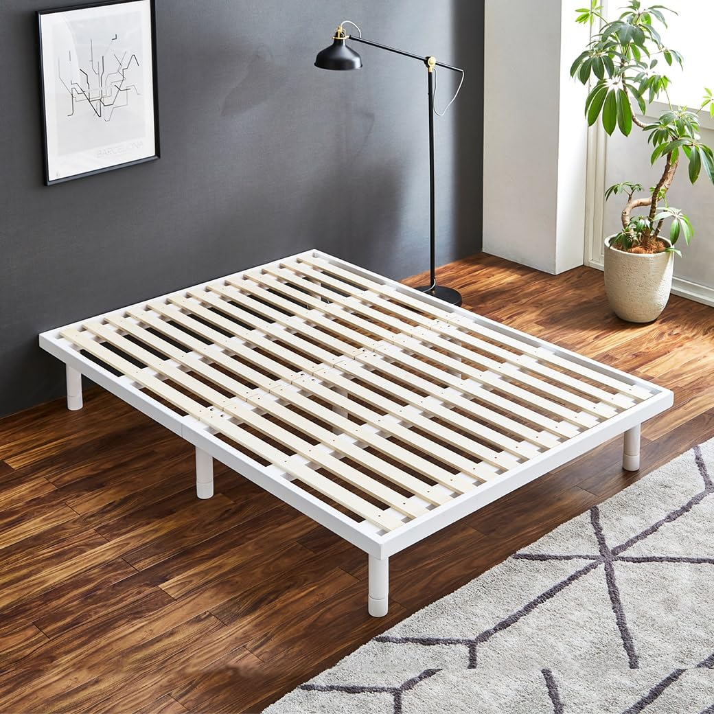 BANON ベッドフレーム ダブル 195x140cm Amazon｜ネルコンシェルジュ バノン すのこベッド ダブル ベッド